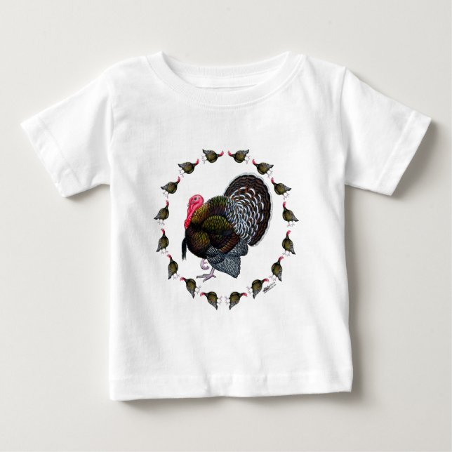 Camiseta Para Bebê Círculo Turquia (Frente)