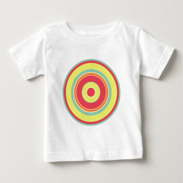 Camiseta Para Bebê Círculos Coloridos 01 (Frente)