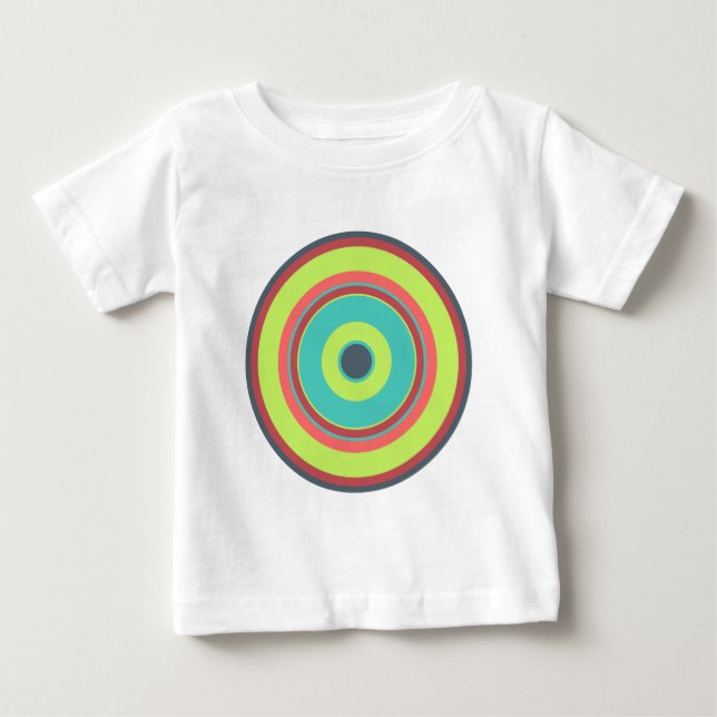 Camiseta Para Bebê Círculos Coloridos 04 (Frente)