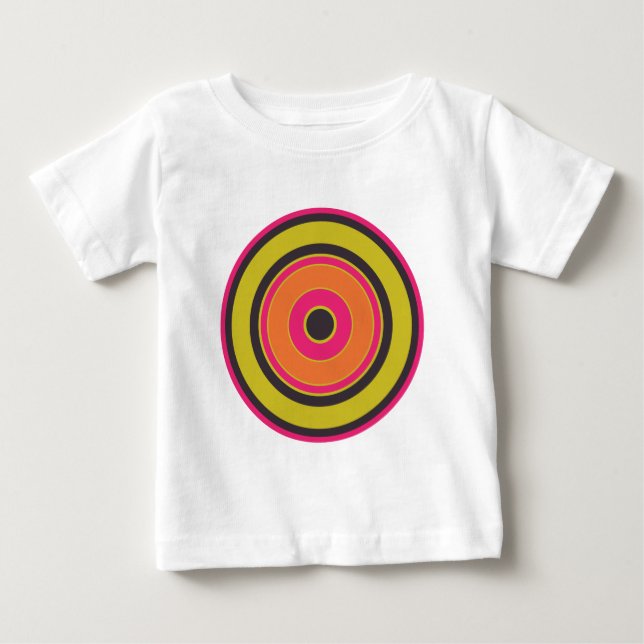 Camiseta Para Bebê Círculos Coloridos 06 (Frente)