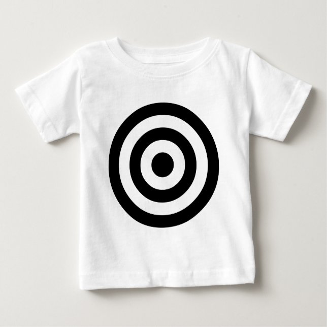 Camiseta Para Bebê Círculos Concentrados (Frente)