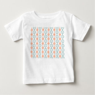 Camiseta Para Bebê Círculos de Corda Modernos de Meados do Século