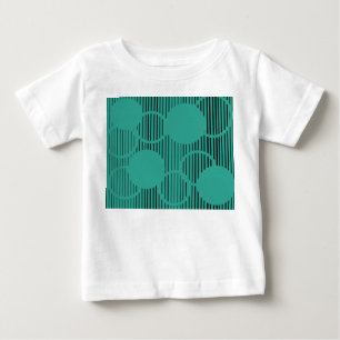 Camiseta Para Bebê Círculos De Ligação De Turquesa