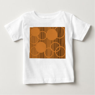 Camiseta Para Bebê Círculos de Links Laranja