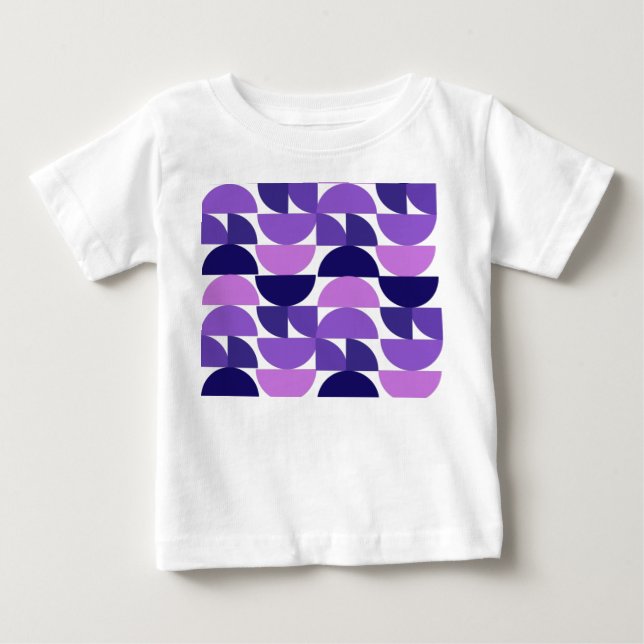 Camiseta Para Bebê Círculos de meio e quarto modernos do século médio (Frente)