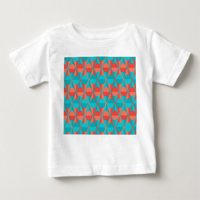 Camiseta Para Bebê Círculos e triângulos do Art Deco (Frente)