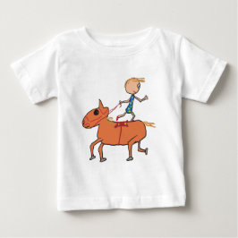Camiseta Para Bebê Circus Horse Circular