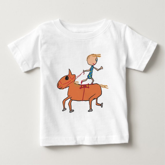 Camiseta Para Bebê Circus Horse Circular (Frente)