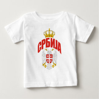 Camiseta Para Bebê Cirílico de Serbia