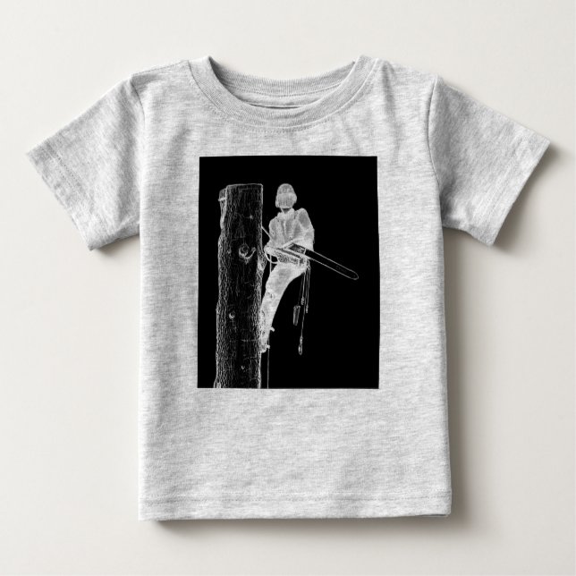 Camiseta Para Bebê Cirurgião Árvore Arborista no trabalho presente Ch (Frente)