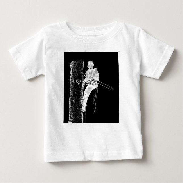 Camiseta Para Bebê Cirurgião Árvore Arborista no trabalho presente Ch (Frente)