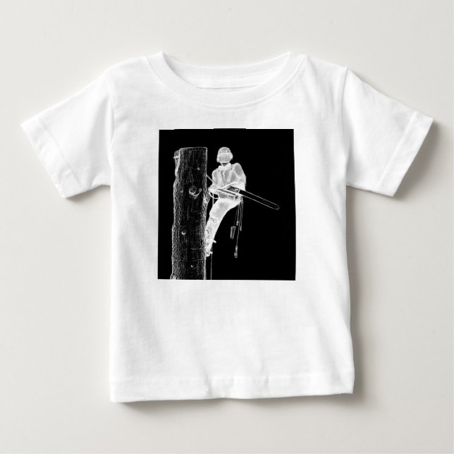 Camiseta Para Bebê Cirurgião Árvore Arborista no trabalho presente Ch (Frente)