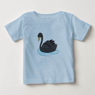 Camiseta Para Bebê Cisne negro