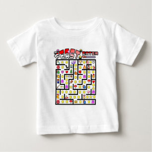 Camiseta Para Bebê Citação clássica de natal de pixel do jogador de v