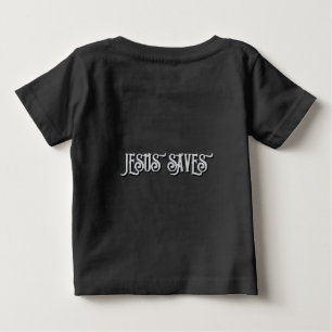 Camiseta Para Bebê Citação Cristã 'Jesus Salva'