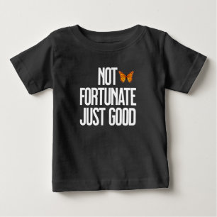 Camiseta Para Bebê Citação de Borboleta Monarca Não Afortunado Apenas