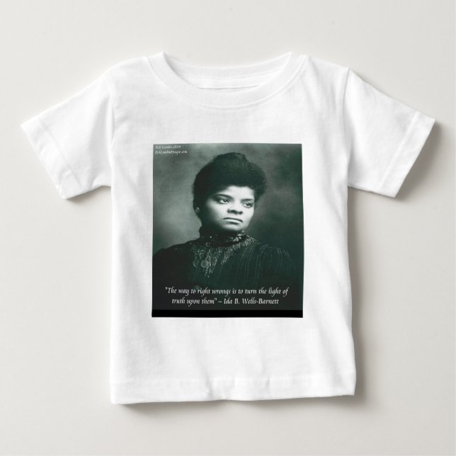 Camiseta Para Bebê Citação de Ida B Wells & Truth (Frente)