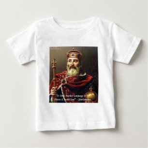 Camiseta Para Bebê Citação de idiomas e idiomas famosos