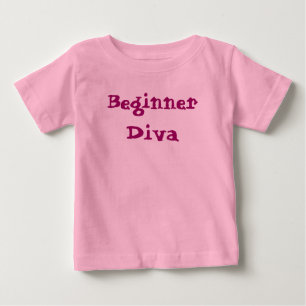 Camiseta Para Bebê Citação de Menina Sassy Fofa Iniciante Divas