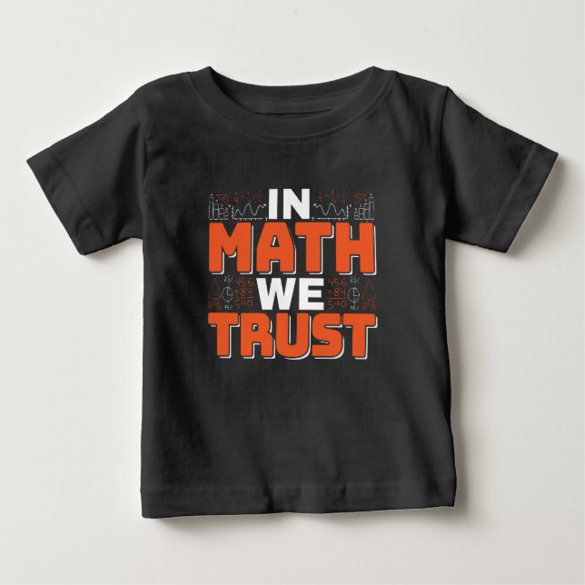 Camiseta Para Bebê Citação de Professor de Matemática - Em Matemática (Frente)