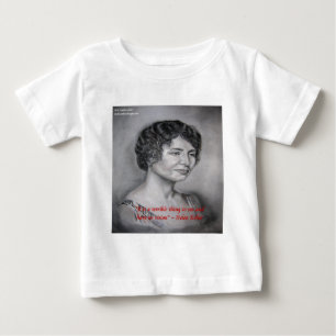 Camiseta Para Bebê Citação de Sabedoria de Visão de Helen Keller