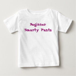 Camiseta Para Bebê Citação de Smarty Pants Iniciante
