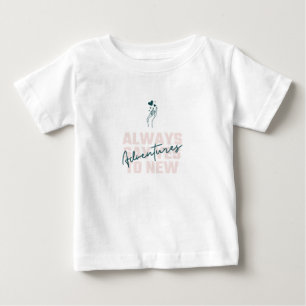 Camiseta Para Bebê citação de vida com desejo de viajar arte boho par