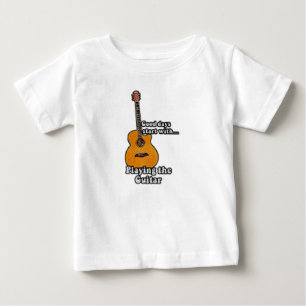 Camiseta Para Bebê citação de violão positiva para guitarristas