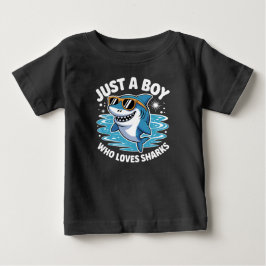 Camiseta Para Bebê Citação Divertida de Tubarão 
