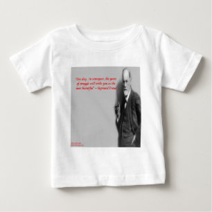 Camiseta Para Bebê Citação Famosa da "Luta" de Sigmund Freud
