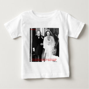Camiseta Para Bebê Citação famosa de casamento de Churchill