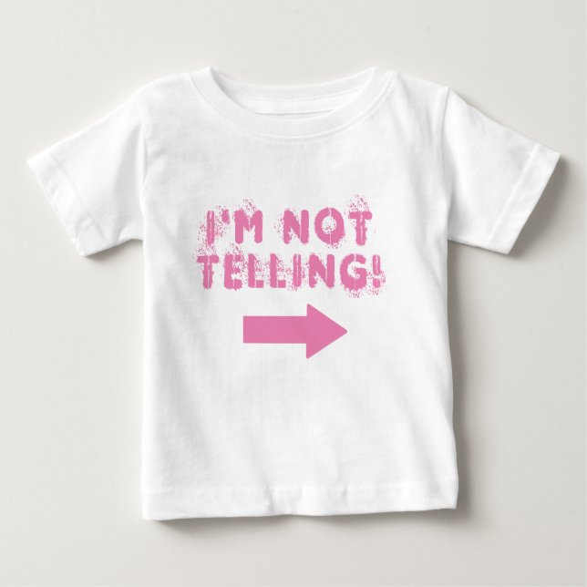 Camiseta Para Bebê Citação fofa "Não estou dizendo!" com seta (Frente)