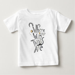 Camiseta Para Bebê Citação Gráfica de Onde Vivem os Monstros