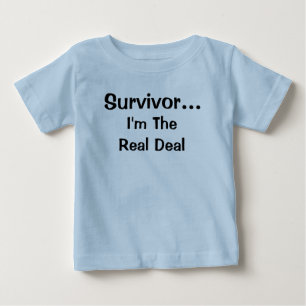 Camiseta Para Bebê Citação Inspiradora de Sobrevivente