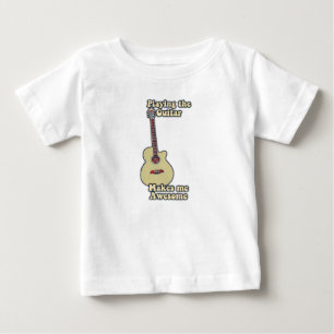 Camiseta Para Bebê citação motivacional de guitarra para amantes de g