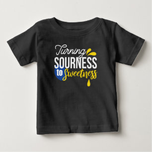 Camiseta Para Bebê Citação Motivacional de Limão de Areia a Doce