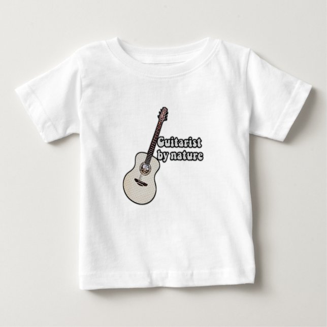 Camiseta Para Bebê citação motivacional do violão para guitarristas (Frente)