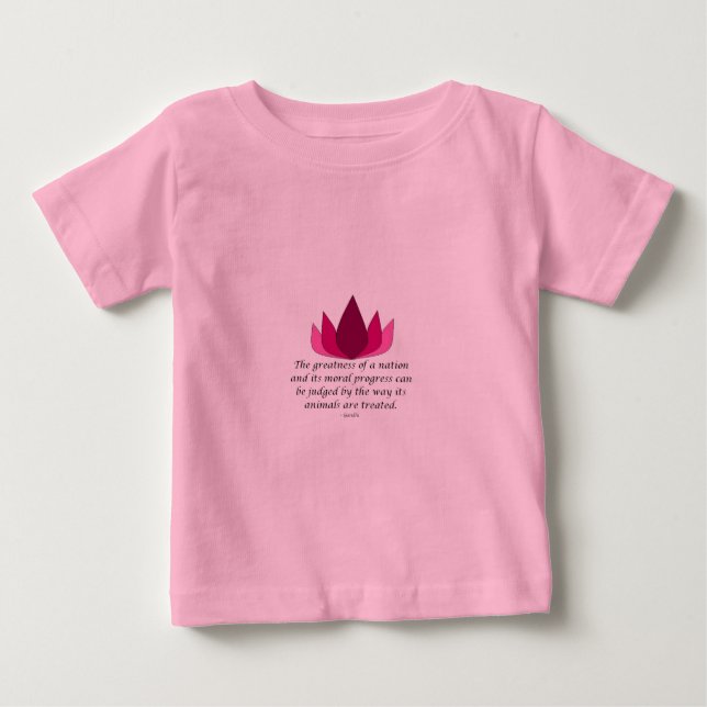 Camiseta Para Bebê Citações de Gandhi (Frente)