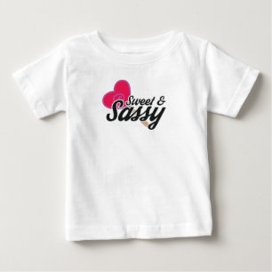 Camiseta Para Bebê Citações de Novidade Doce e Atitude