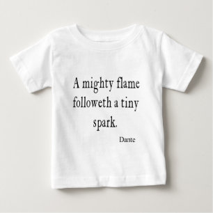 Camiseta Para Bebê Citações minúsculas das citações da faísca d