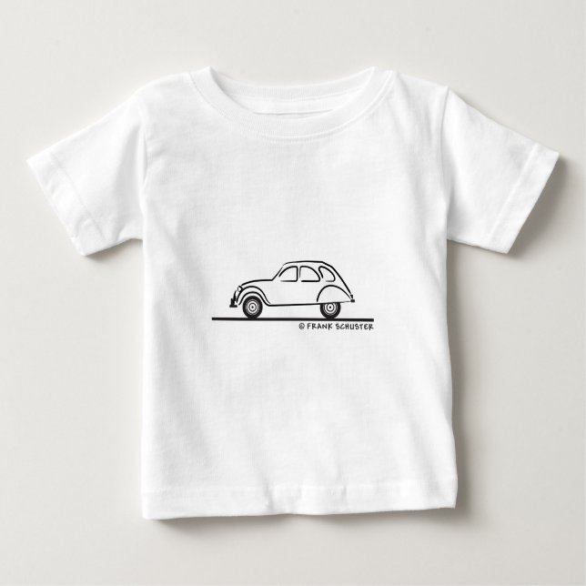 Camiseta Para Bebê Citroen 2CV (Frente)