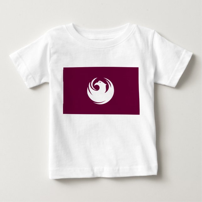 Camiseta Para Bebê City Flag of Phoenix (Arizona) (Frente)