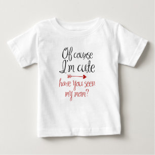 Camiseta Para Bebê Claro que sou bonito