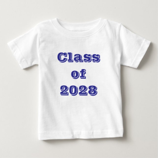 Camiseta Para Bebê Classe de 2028 (Frente)