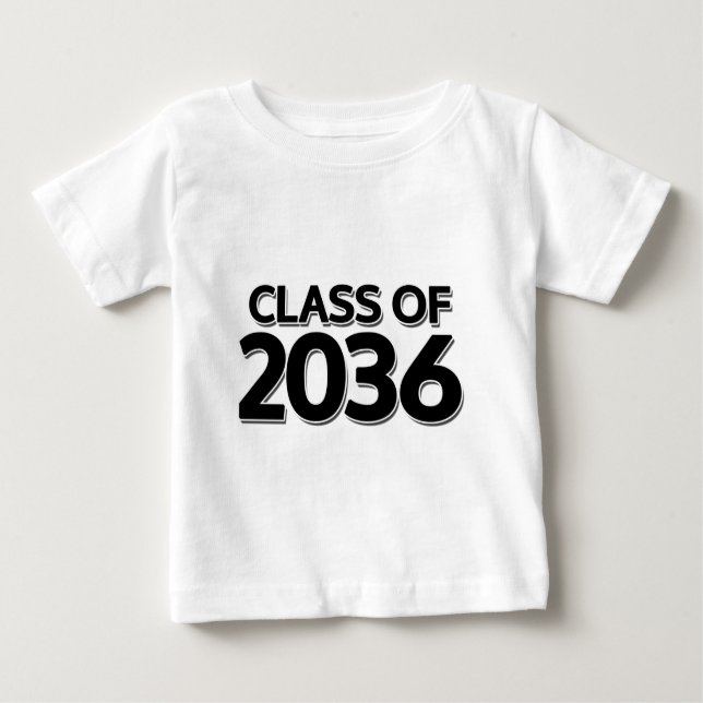 Camiseta Para Bebê Classe de 2036 (Frente)