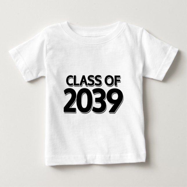 Camiseta Para Bebê Classe de 2039 (Frente)