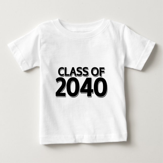 Camiseta Para Bebê Classe de 2040 (Frente)