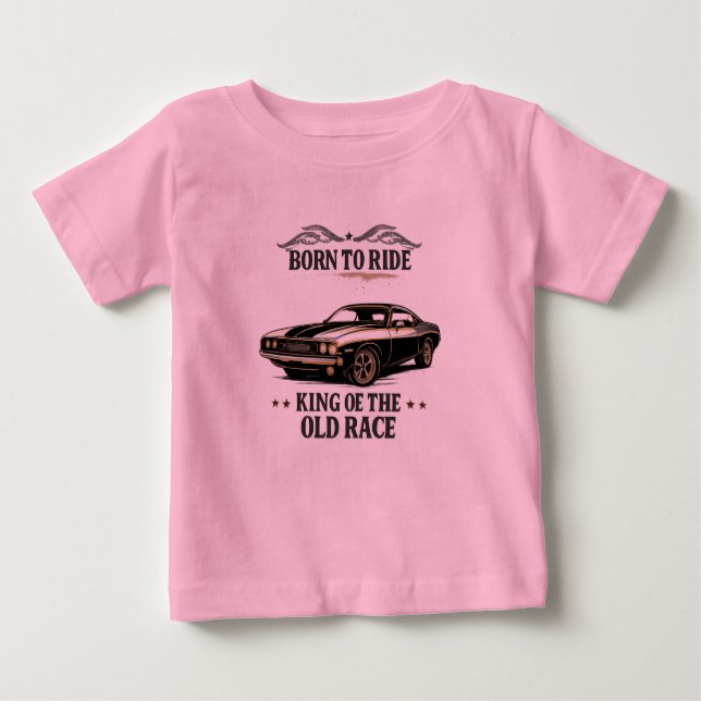 Camiseta Para Bebê Classic Muscle Car Baby T-Shirt (Frente)