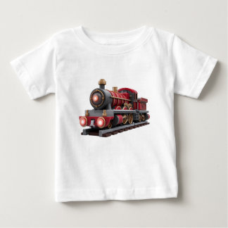 Camiseta Para Bebê Classic Red Steam Train – Adventure Kids T-Shirt