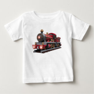 Camiseta Para Bebê Classic Red Steam Train – Adventure Kids T-Shirt